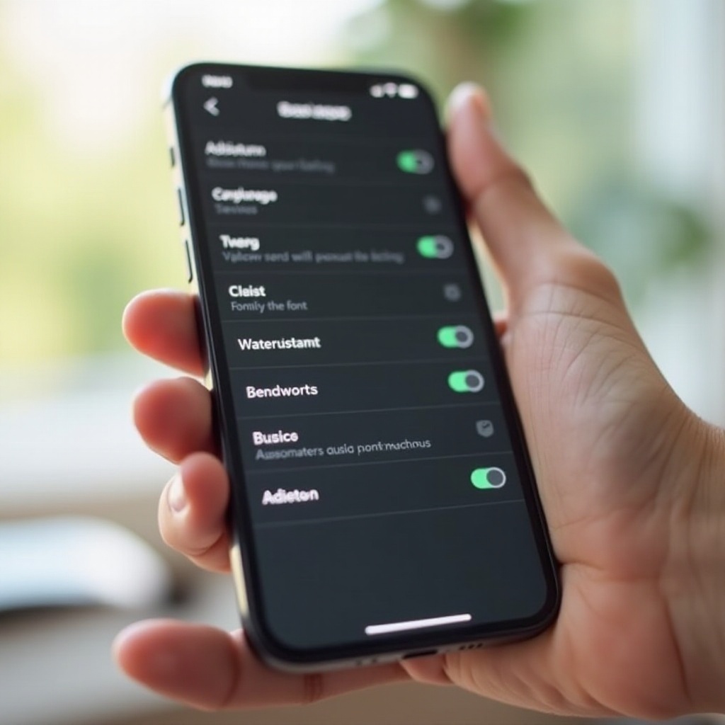 как изменить размер шрифта на iPhone