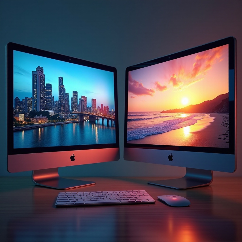 ustaw różne tapety na dwóch monitorach