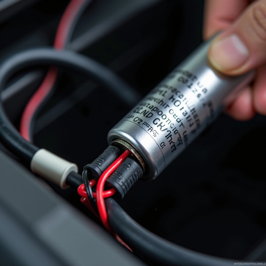 como carregar um capacitor de áudio de carro