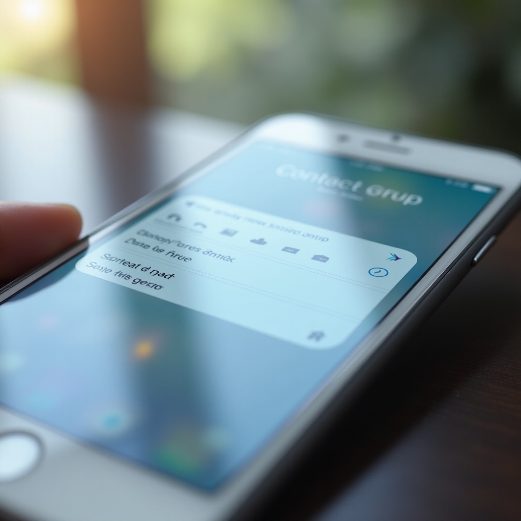 como criar grupos de contatos no iPhone