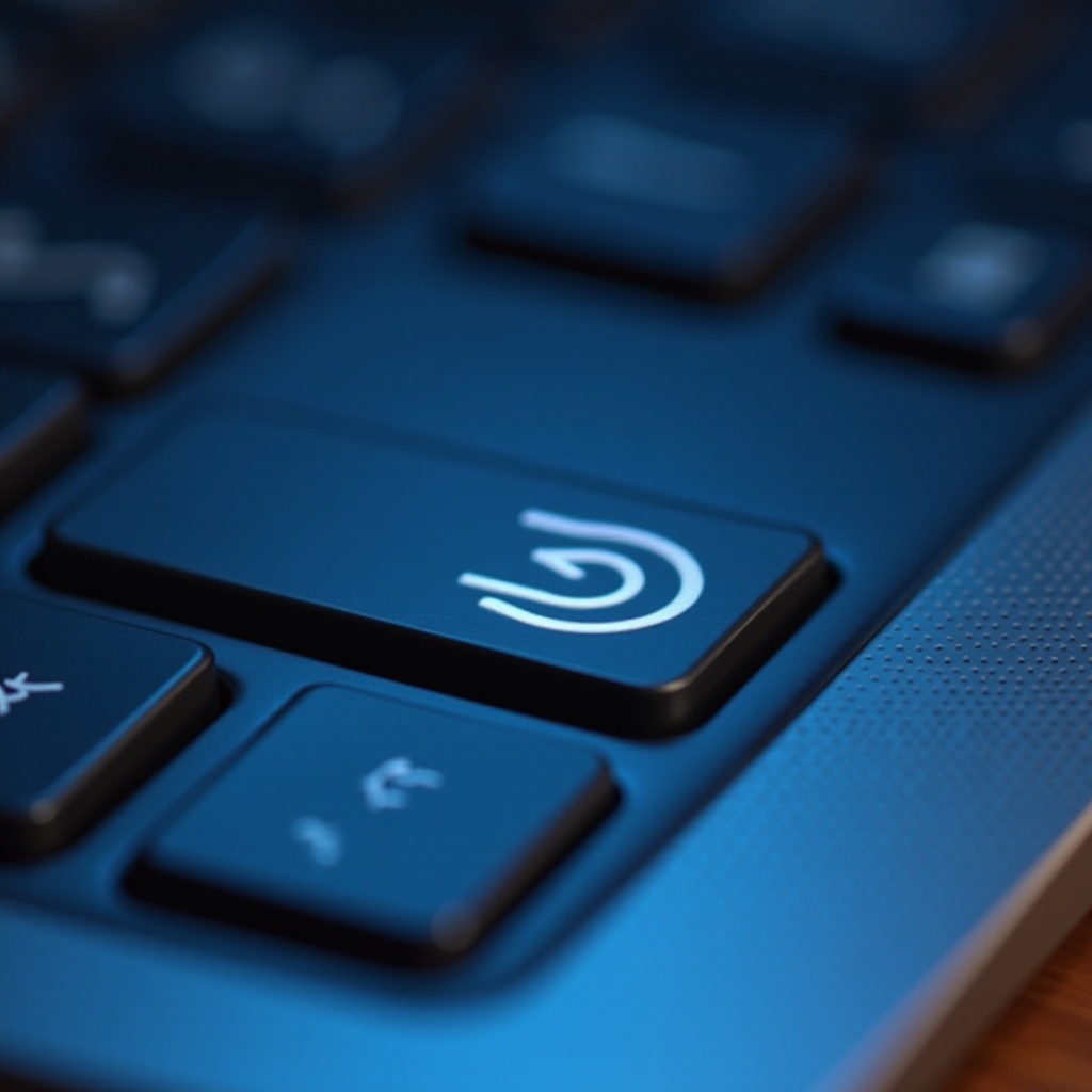 ปุ่มเปิดปิดแล็ปท็อปบนแป้นพิมพ์