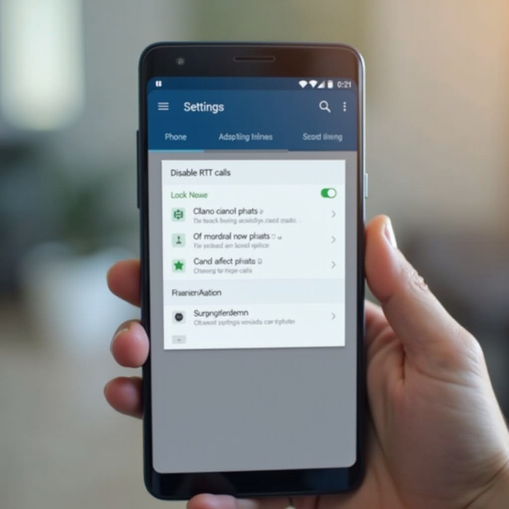 как отключить вызовы RTT на Android