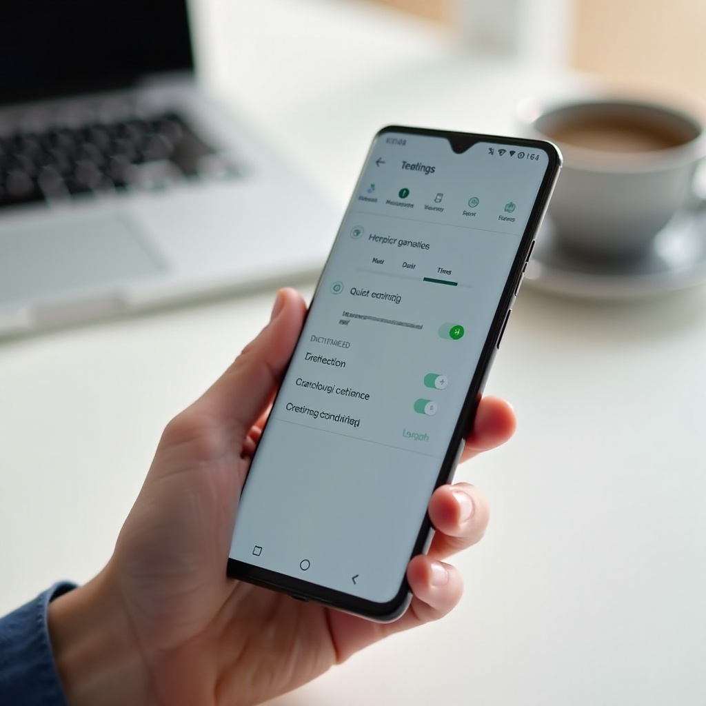 Configurações rápidas da Samsung