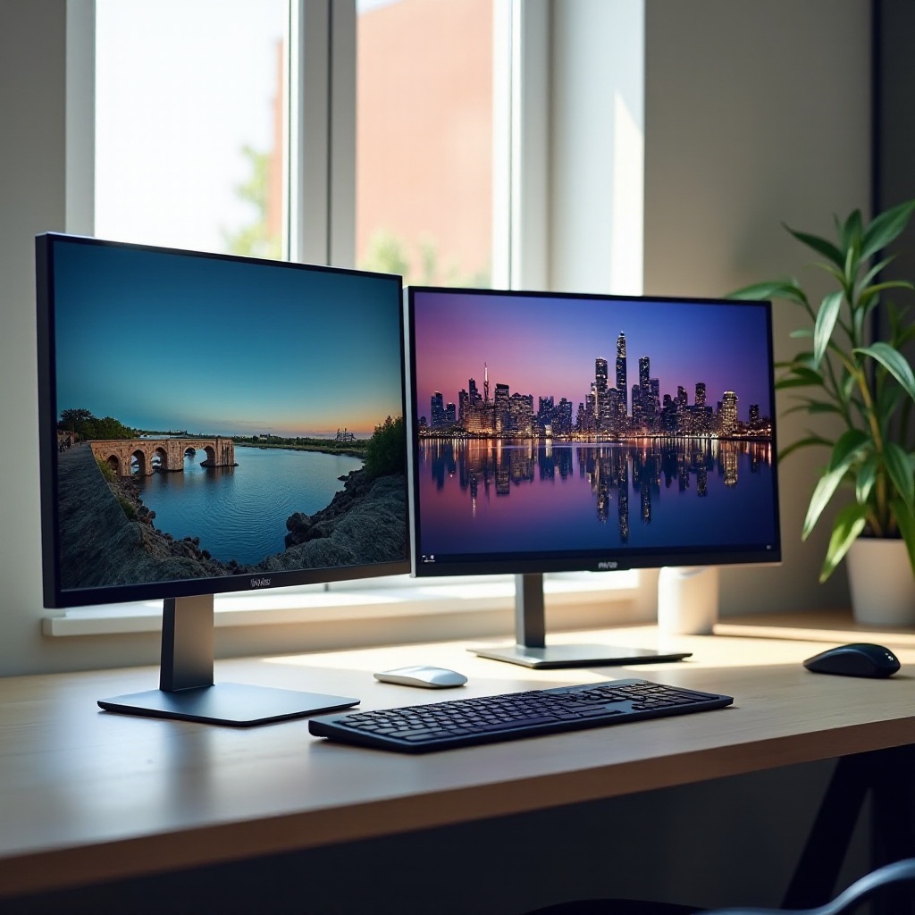 definir papéis de parede diferentes em dois monitores