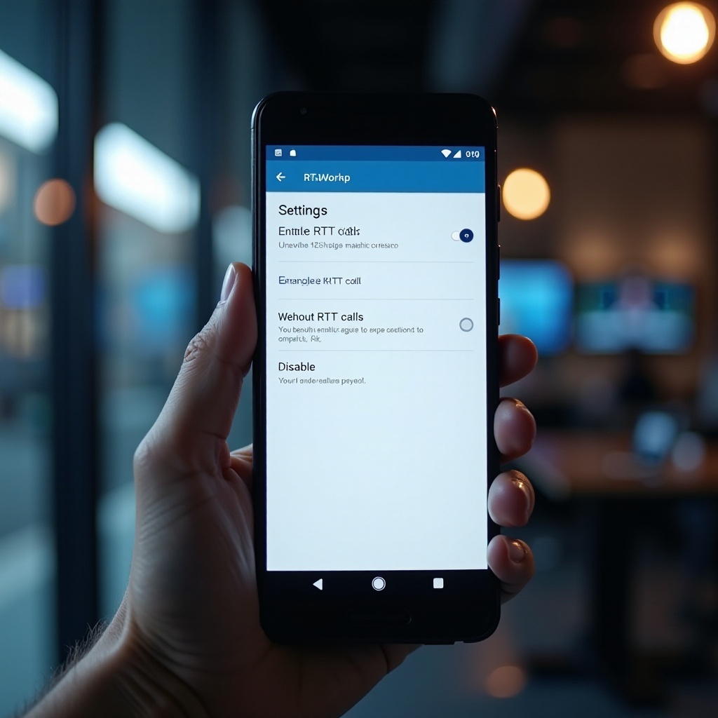 как отключить вызовы RTT на Android