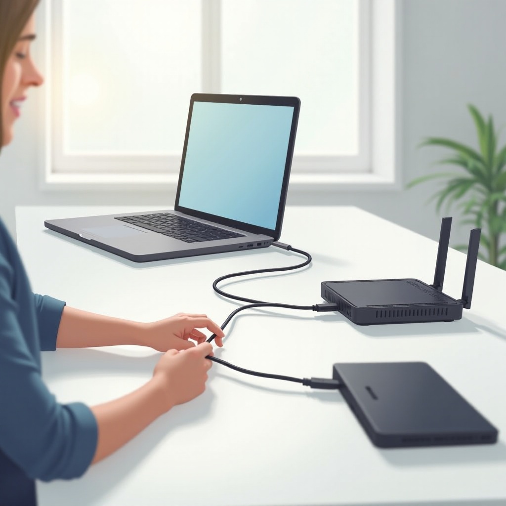 conecte o cabo ethernet ao modem ou roteador