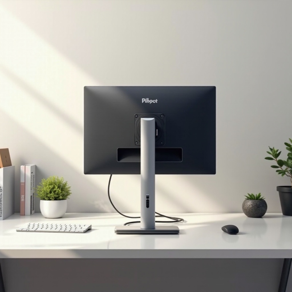 подставка для монитора с управлением кабелями